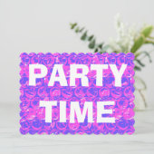 ポップ・アートのアートバブルラップ引っ越し祝いパーティーパーティの招待状 招待状 (スタンド正面)