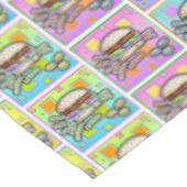 ポップ・アートのアートバーガー(ハンバーガー) テーブルクロス (アングル)