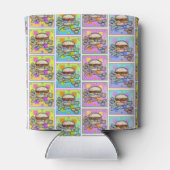 ポップ・アートのアートバーガー(ハンバーガー) 缶クーラー (裏面)