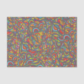 ポップ・アートのアートヒッピーカラフルドードルパターン 薄葉紙 (正面)