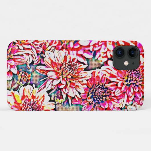 ポップ・アートのアートピンクの花フローラ電話ケース Case-Mate iPhoneケース (裏面(横))