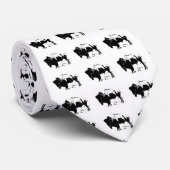ポップ・アートのアートブラック&ホワイトバッファローシルエットネックタイ ネクタイ (ロール)