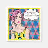 ポップ・アートのアートユーモアカクテルナプキン スタンダードカクテルナプキン (正面)