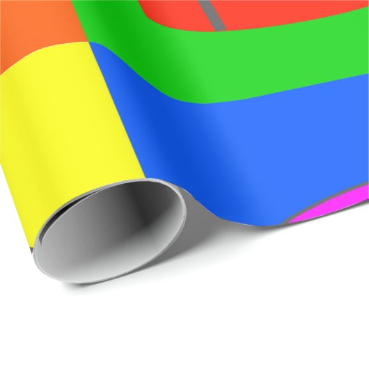 ポップ・アートのアートレトロサイケデリックトイレ紙鮮やか ラッピングペーパー (ロールコーナー)