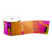 ポップ・アートのアート紙吹雪  サテンリボン (リール)