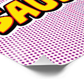 ポップ・アートのアール図解入りの、写真付きのサウジアラビアの地図 ポスター (コーナー)