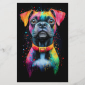 ポップ・アートのカラフルアートショートヘアドッグCS6クラフト紙 (正面)