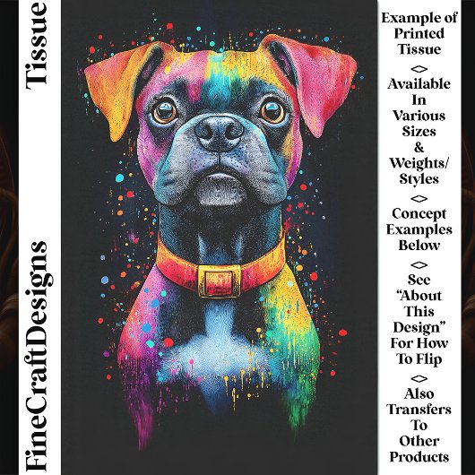 ポップ・アートのカラフルArt Short Fed Dog CS6 Decopage 薄葉紙