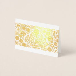 ポップ・アートのクリスマスアップペパーミント 箔カード