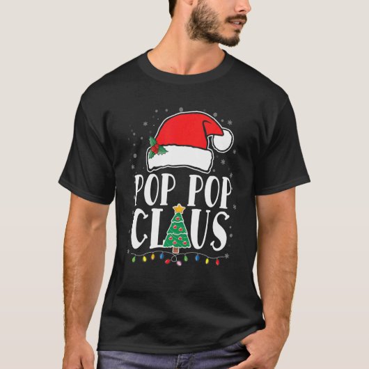 ポップ・アートのクロースポップ・アートのサンタマおもしろいッチファミリークリスマ Tシャツ (正面)