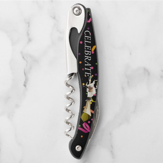 ポップ・アートのコルクと祝 ソムリエナイフ (正面)