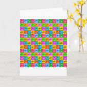 ポップ・アートのゴム製のアヒル カード (黄色い花)