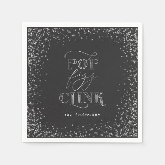 ポップ・アートのザラザラパーティー スタンダードカクテルナプキン (正面)