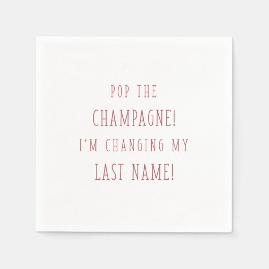 ポップ・アートのシャンパン!姓を変えてる! スタンダードカクテルナプキン (正面)