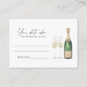 ポップ・アートのシャンパン – 日付の夜のアイディア\ Date jar エンクロージャーカード (正面)