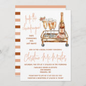 ポップ・アートのチャンページ!金ゴールドとピンクブライダルシャワー 招待状 (正面/裏面)