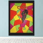 ポップ・アートのハートキャンバス印刷 キャンバスプリント (インサイチュ (ウッドフロア))