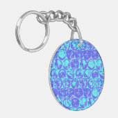 ポップ・アートのバブルのラップ キーホルダー (正面左)