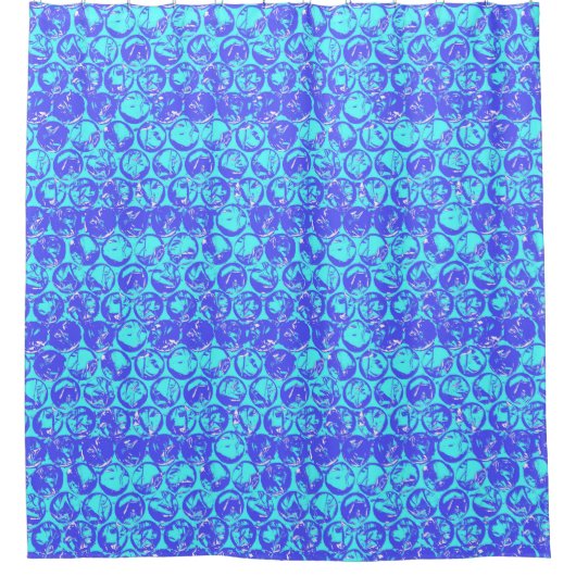 ポップ・アートのバブルのラップ シャワーカーテン (正面)