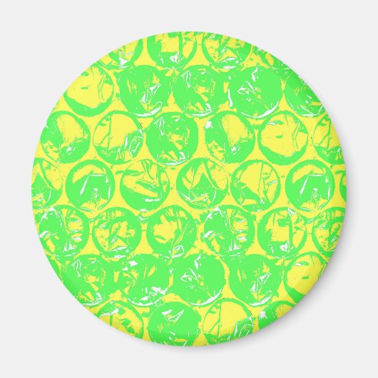 ポップ・アートのバブルのラップ マグネット (正面)