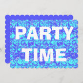 ポップ・アートのバブルのラップ 招待状 (正面/裏面)