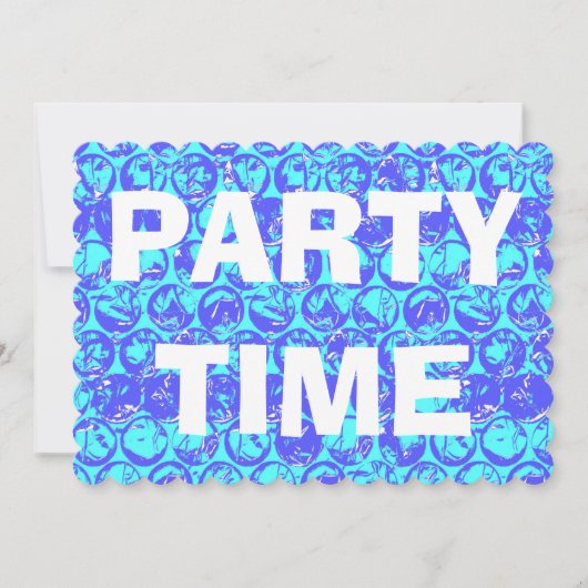 ポップ・アートのバブルのラップ 招待状 (正面)