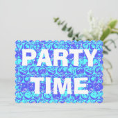 ポップ・アートのバブルのラップ 招待状 (スタンド正面)