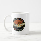 ポップ・アートのポップ・アートのレトロFと同じクールヴィンテージ コーヒーマグカップ (左)