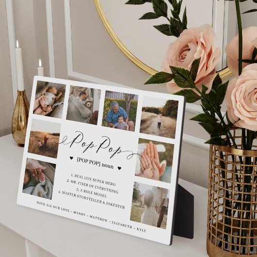 ポップ・アートのポップ・アートの定義Script Photo Collage Keepsake フォトプラーク