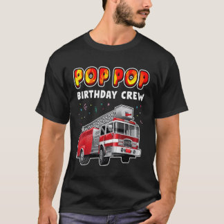 ポップ・アートのポップ・アートの誕生日クルーパーティー消防車ボーイキッズFi Tシャツ