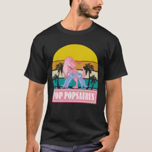 ポップ・アートのポプサウルス恐竜Tレックス父の日 Tシャツ