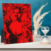 ポップ・アートのミュージシャンポートレート鮮やかin Red Colors Art フォトプラーク (側面)