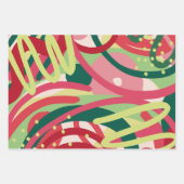 ポップ・アートのモダン ラッピングペーパーシート (正面)