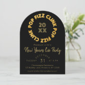 ポップ・アートのモダンFizz Clink大晦日パーティー 招待状 (スタンド正面)