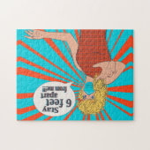 ポップ・アートのレトロなレトロな顔 ジグソーパズル (横)