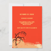 ポップ・アートのレトロカラフル抽象芸術ハローウィンパーティ 招待状 (裏面)