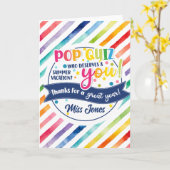 ポップ・アートの夏休みに値するクイズ カード (黄色い花)