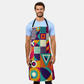 ポップ・アートの抽象芸術幾何形状、シームレスなパターン。 エプロン (着用した状態)