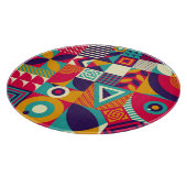 ポップ・アートの抽象芸術幾何形状、シームレスなパターン。 カッティングボード (角)