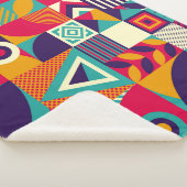 ポップ・アートの抽象芸術幾何形状、シームレスなパターン。 シェルパブランケット (3/4)