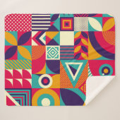 ポップ・アートの抽象芸術幾何形状、シームレスなパターン。 シェルパブランケット (正面(横))