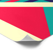 ポップ・アートの抽象芸術幾何形状、シームレスなパターン。 ポスター (角)