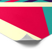 ポップ・アートの抽象芸術幾何形状、シームレスなパターン。 ポスター (角)