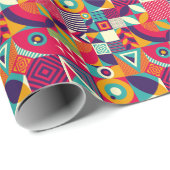 ポップ・アートの抽象芸術幾何形状、シームレスなパターン。 ラッピングペーパー (ロールコーナー)