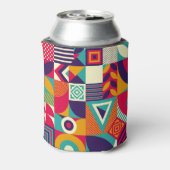 ポップ・アートの抽象芸術幾何形状、シームレスなパターン。 缶クーラー (缶裏面)