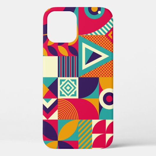 ポップ・アートの抽象芸術幾何形状、シームレスなパターン。 Case-Mate iPhoneケース (裏面)