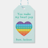 ポップ・アートの教室のバレンタインの虹 ギフトタグ (正面)