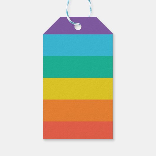 ポップ・アートの教室のバレンタインの虹 ギフトタグ (裏面)