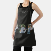 ポップ・アートの数々のモダンタイポグラフィエレガント黒 エプロン (インサイチュ)