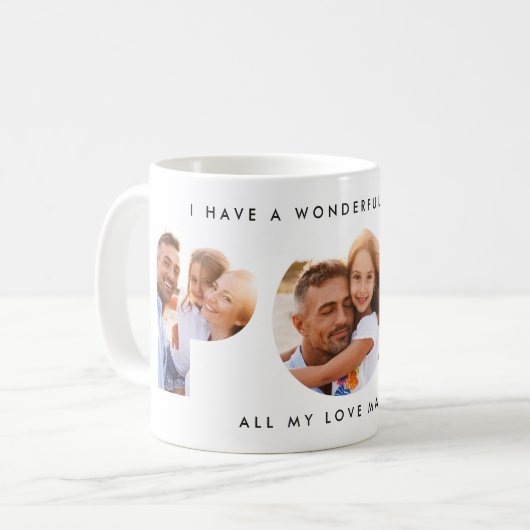 ポップ・アートの数々のモダンタイポグラフィエレガント黒 コーヒーマグカップ (正面左)